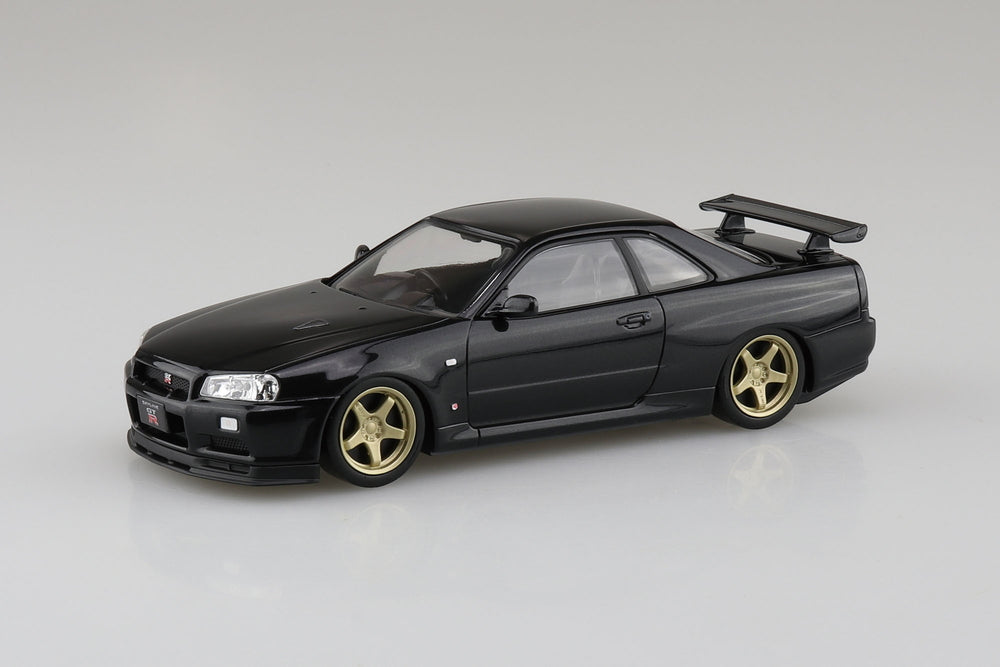 1/32 Aoshima - Snap Kit Nissan R34 Skyline GTR Custom Wheel Black Pearl
