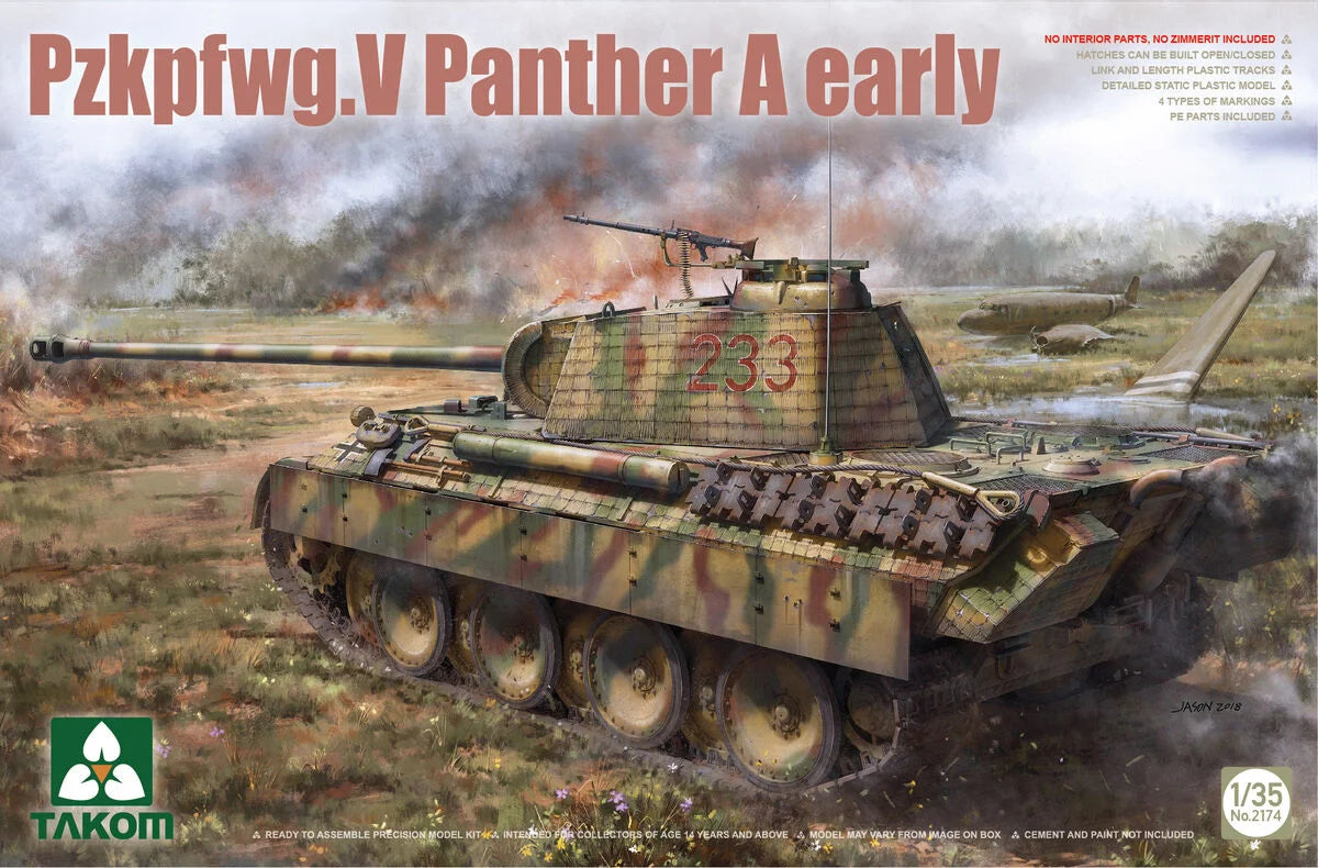 1/35 Takom - German Army WWII PzKpfw V Panther A Early Medium Tank - Product Image