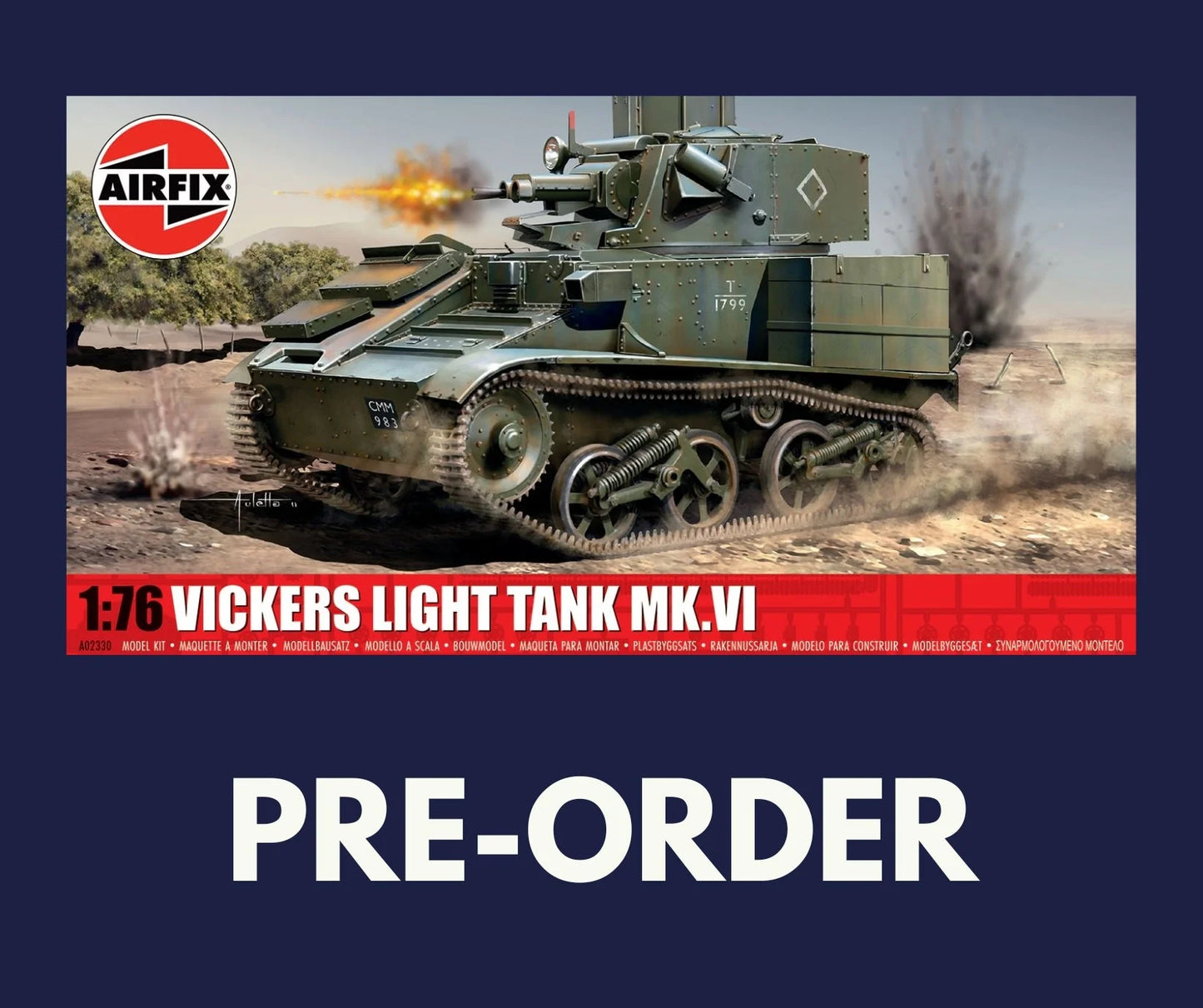 1/72 Airfix - Vickers Light Tank Mk.VI A02330 (PRE-ORDER) - Product Image