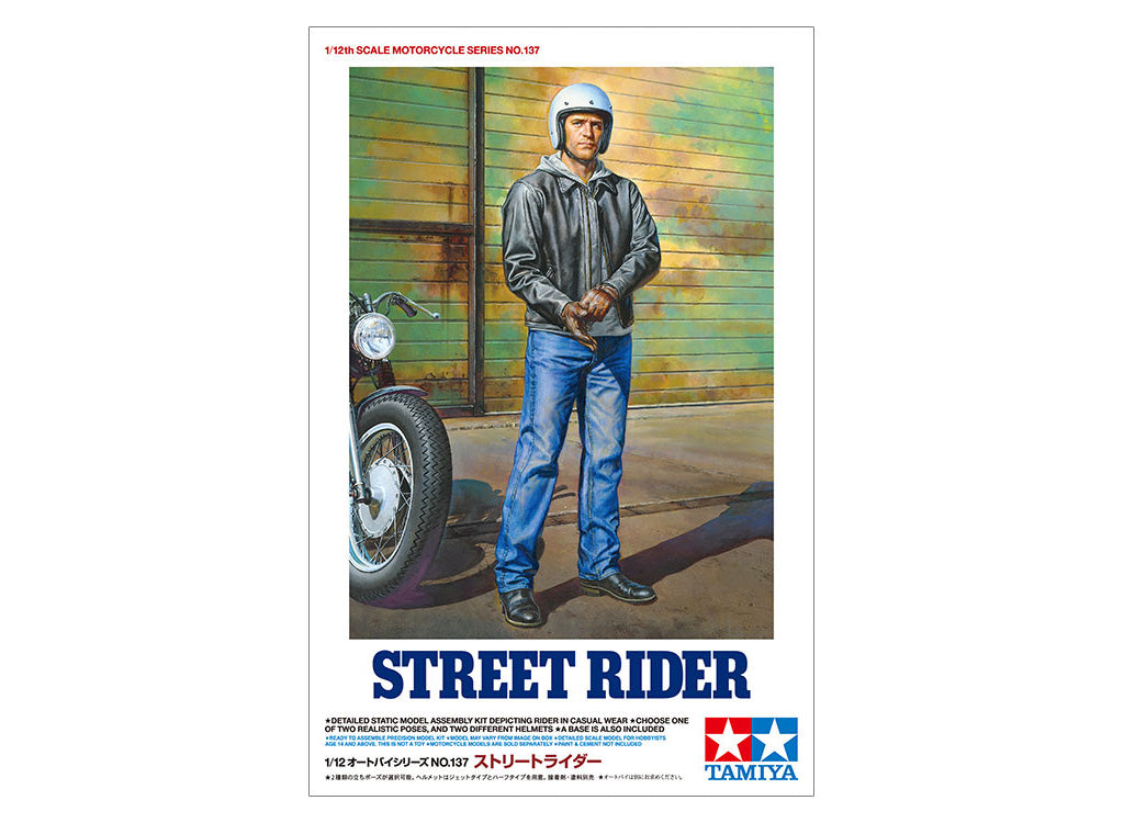 Tamiya 1/12 Bikes - 1/12 Street Rider (Single Figure with Two Options) - 14137