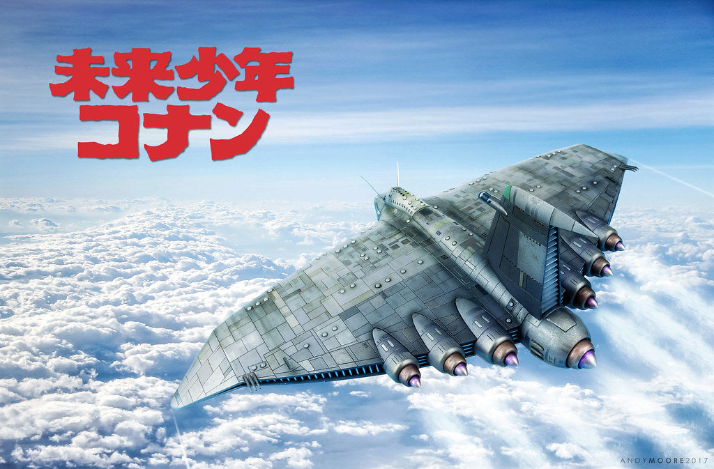 1/700 Aoshima - Future Boy Conan Gigant Aircraft