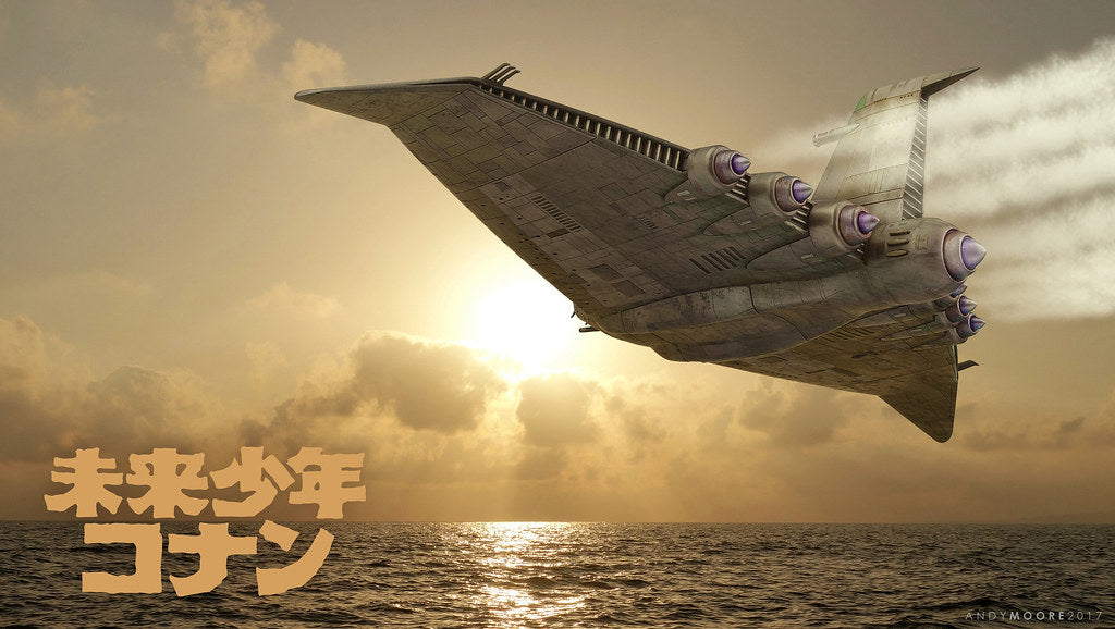 1/700 Aoshima - Future Boy Conan Gigant Aircraft