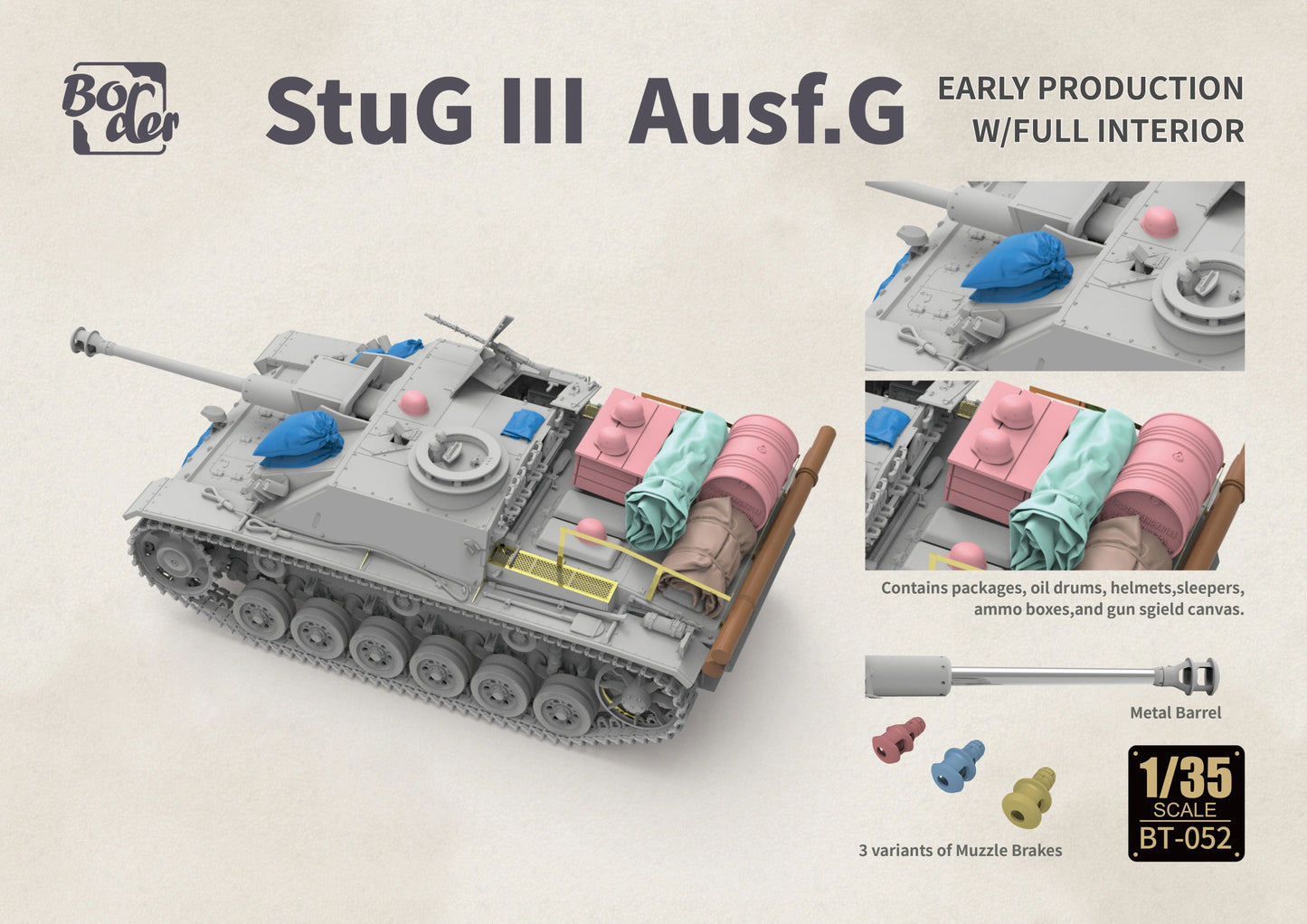 1/35 Border Model - Stug III Ausf. G Early Production with Full Interior (PRE-ORDER)