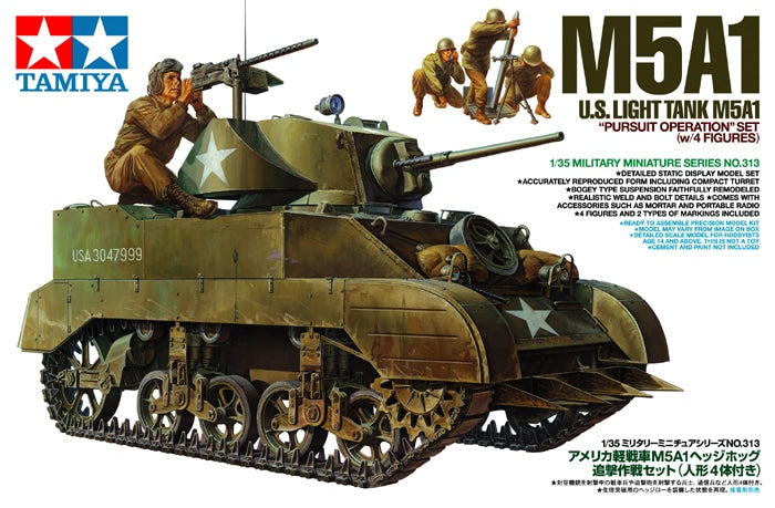 1/35 Tamiya - U.S. Light Tank M5A1 "Pursuit Operation" Set