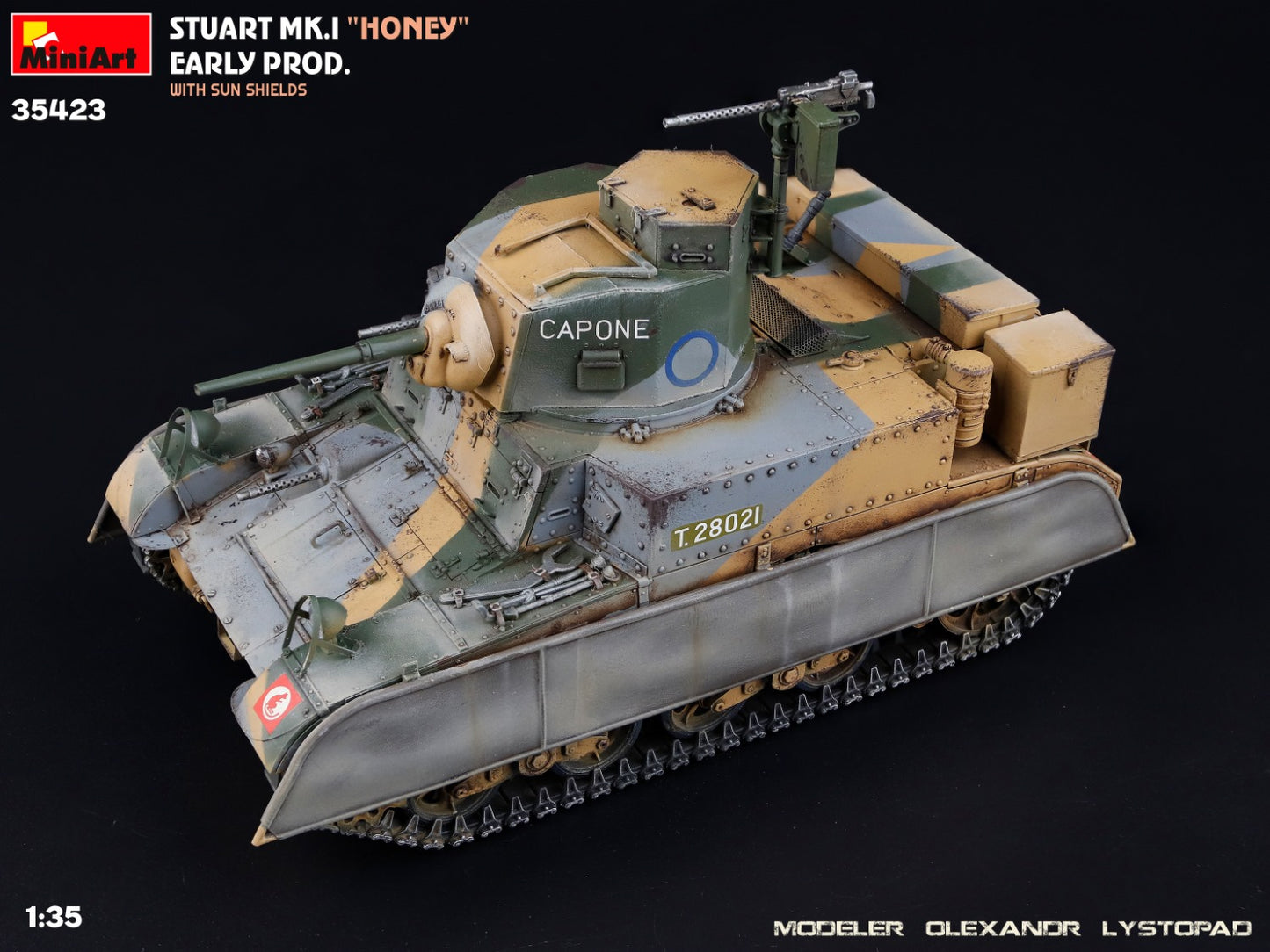 1/35 MiniArt - Stuart Mk.I Honey,Early Prod w/ SunShield (PRE-ORDER SPRING/SUMMER 2025)