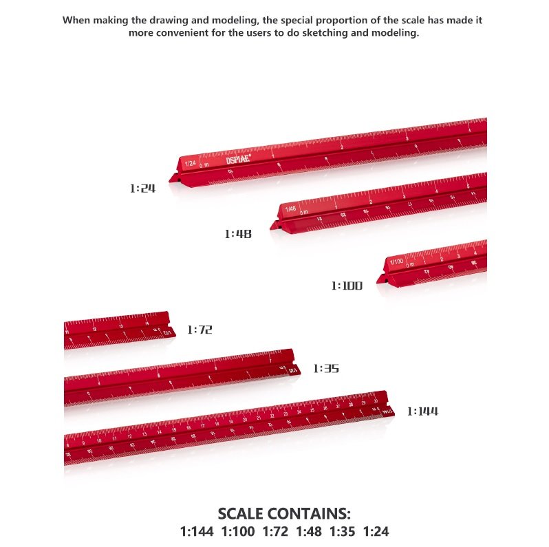 Dspiae - Aluminum Alloy Multi Scale Rule