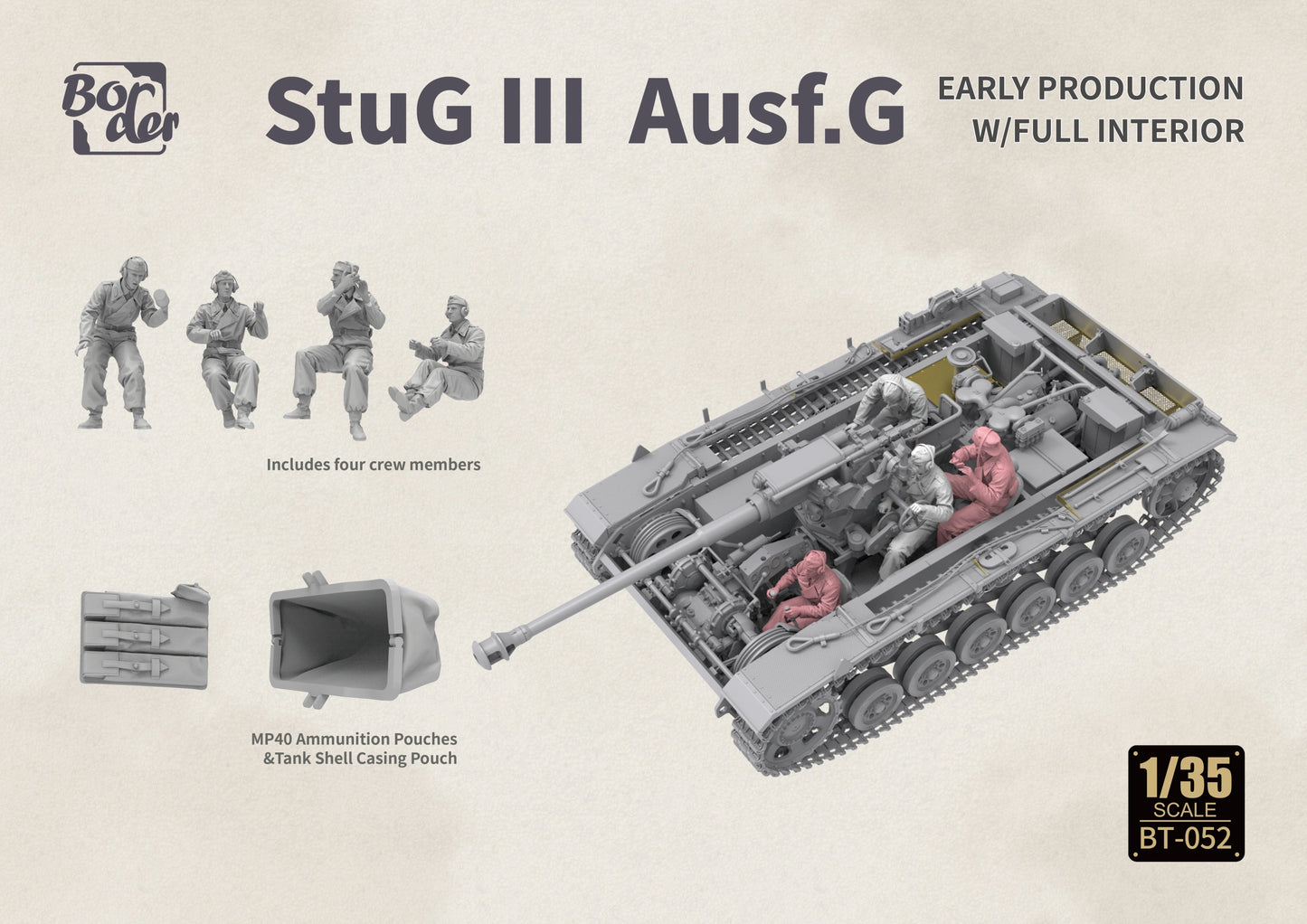 1/35 Border Model - Stug III Ausf. G Early Production with Full Interior (PRE-ORDER)
