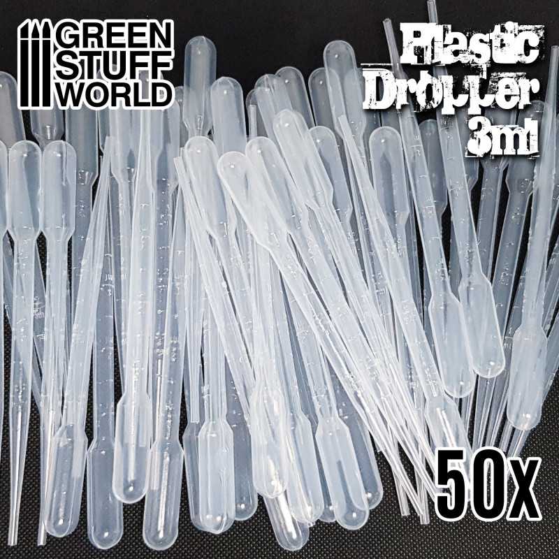 Green Stuff World - Plastic Droppers/Pipettes 3ml x50