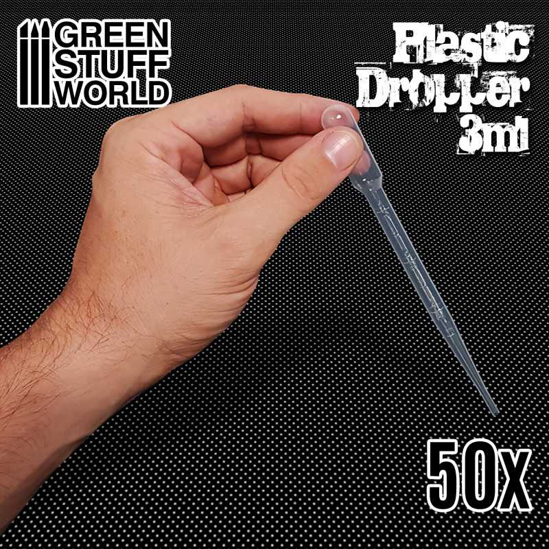 Green Stuff World - Plastic Droppers/Pipettes 3ml x50