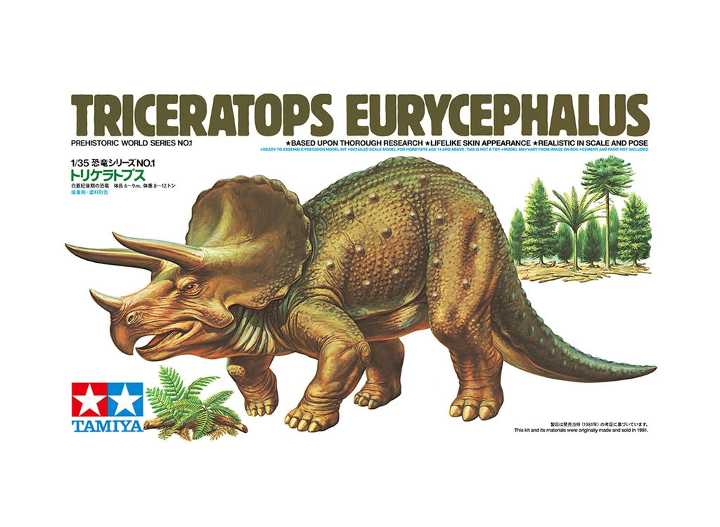 Tamiya Dinosaurs - Triceratops Eurycephalus 1/35 60201