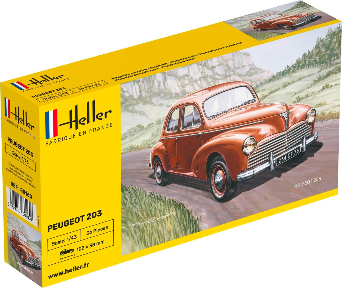 1/43 Heller - Peugeot 203 Starter Set