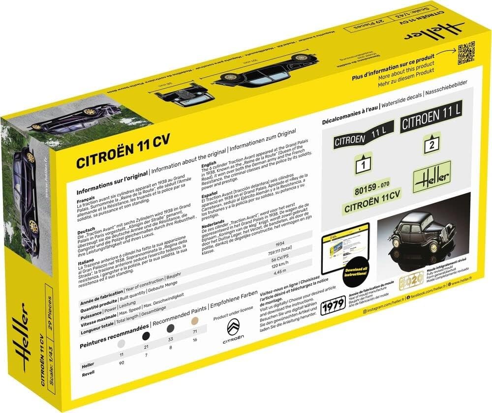1/43 Heller - Citreon 11 CV Starter Set