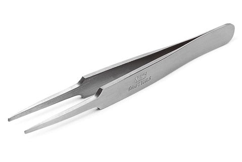 Tamiya Tools & Accessories - Hg Straight Tweezers Round Tip - 74109