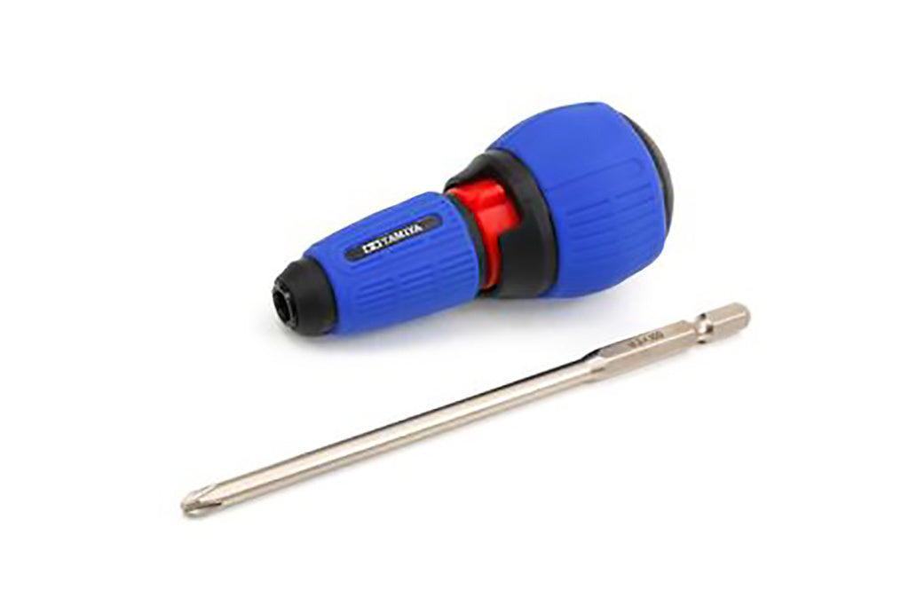 Tamiya Tools & Accessories - Ratcheting Screwdriver Pr W Bit L - 74152