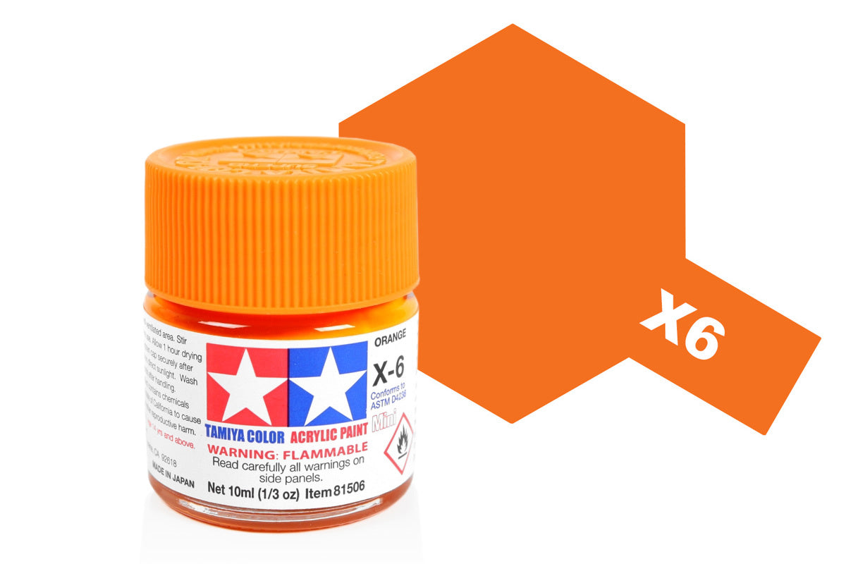 Tamiya - Acrylic Mini X-6 Orange 10ml