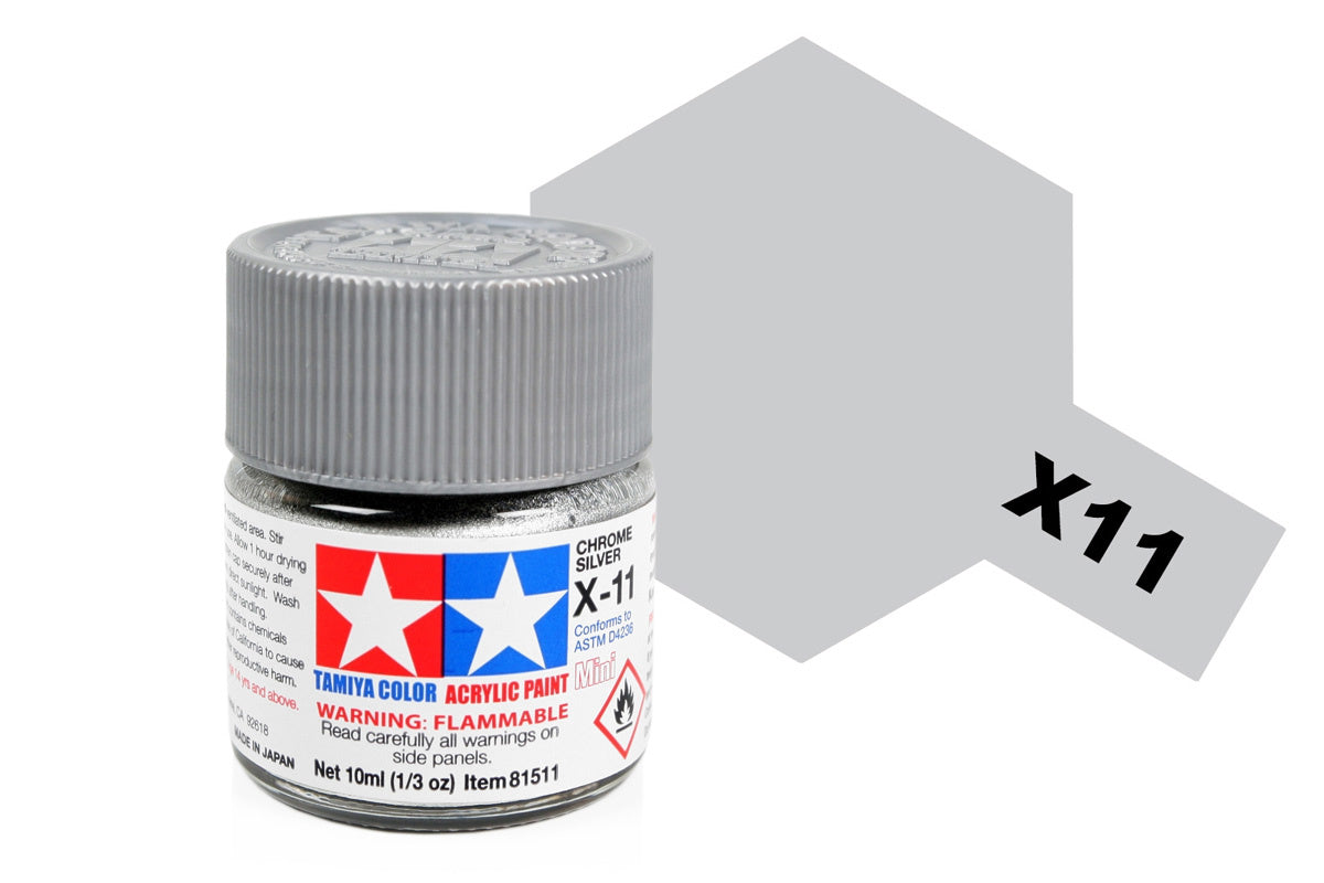 Tamiya - Acrylic Mini X-11 Chrome Silver 10ml