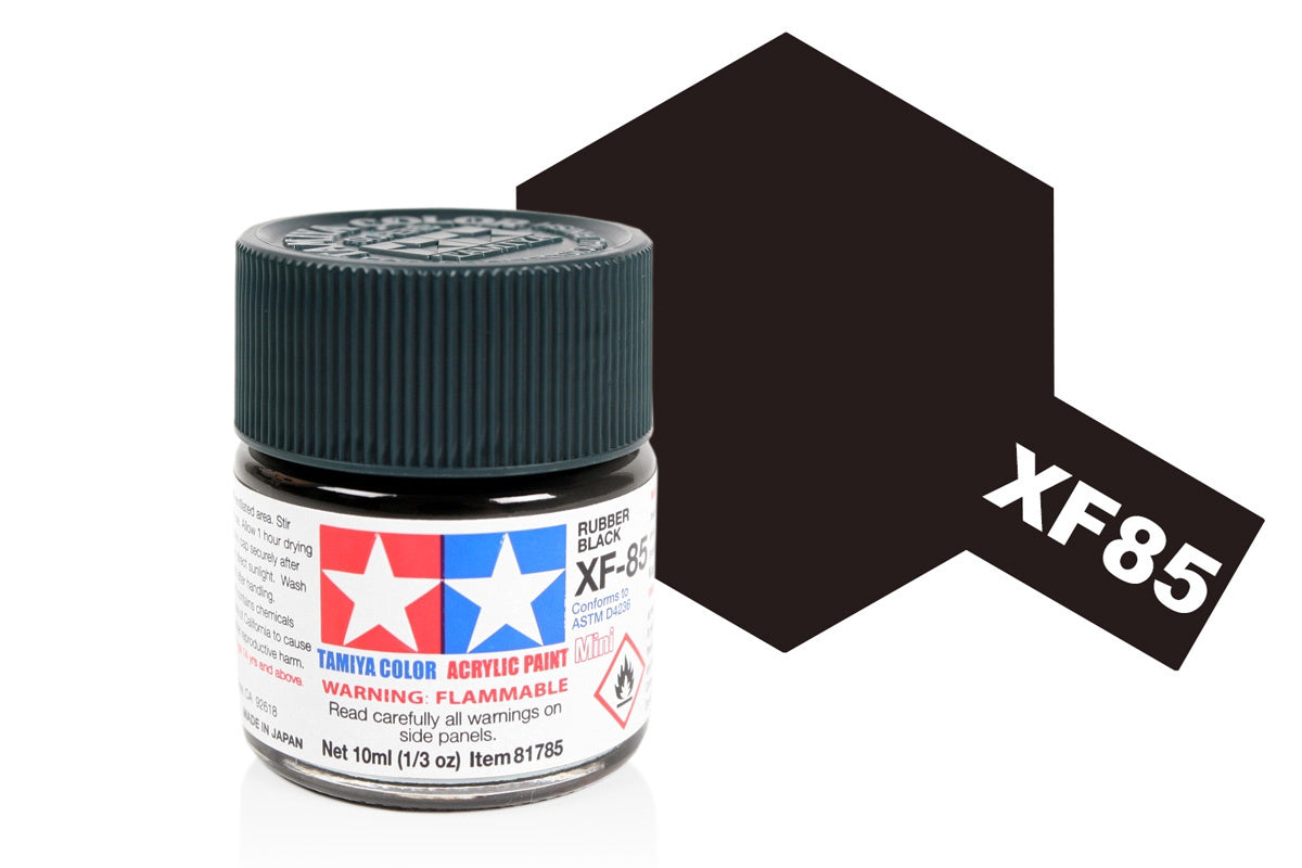 Tamiya - Acrylic Mini XF-85 Rubber Black 10ml