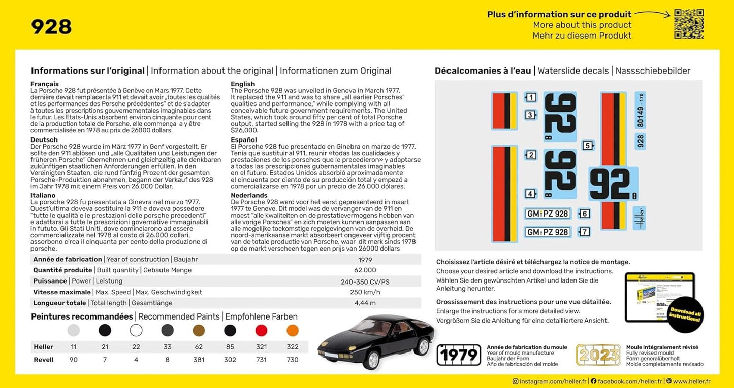 1/43 Heller - Porsche 928 Starter Set