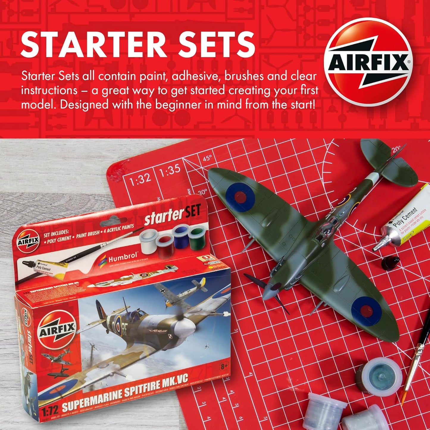 1/72 Airfix - Red Arrows Hawk Starter Set