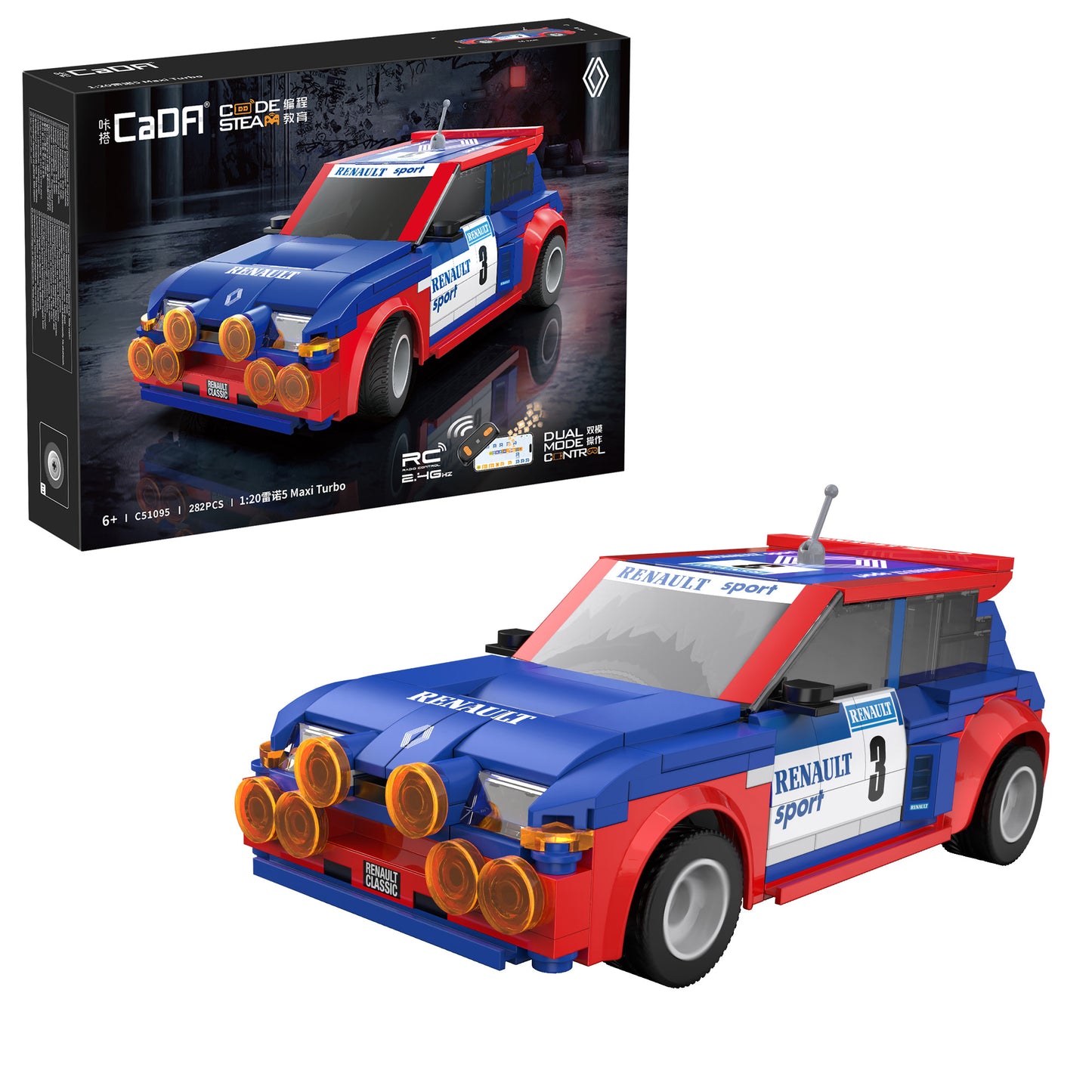 CaDA 1:20 Mini Cars - 1:20 Renault 5 Maxi Turbo - 282 pcs - C51095W