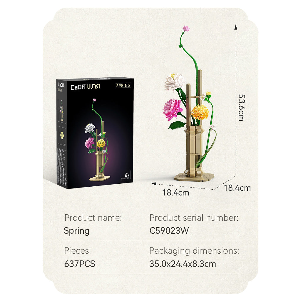 CaDA Creative - Oriental Floral Art: Spring - 613 pcs - C59023W