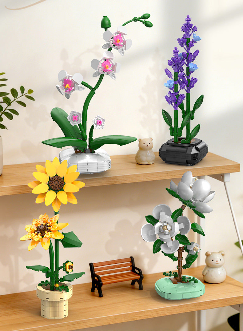CaDA Creative - Sunflower Building Block Planter - 187 pcs - C59030W