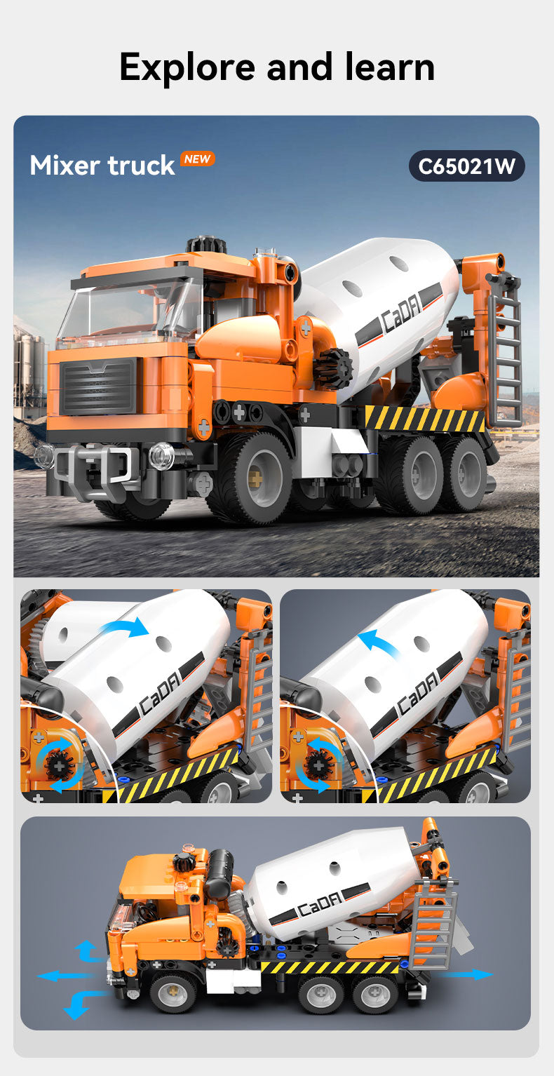 CaDA Farm Series - Cement Mixer Truck - 368 pcs - C65021W