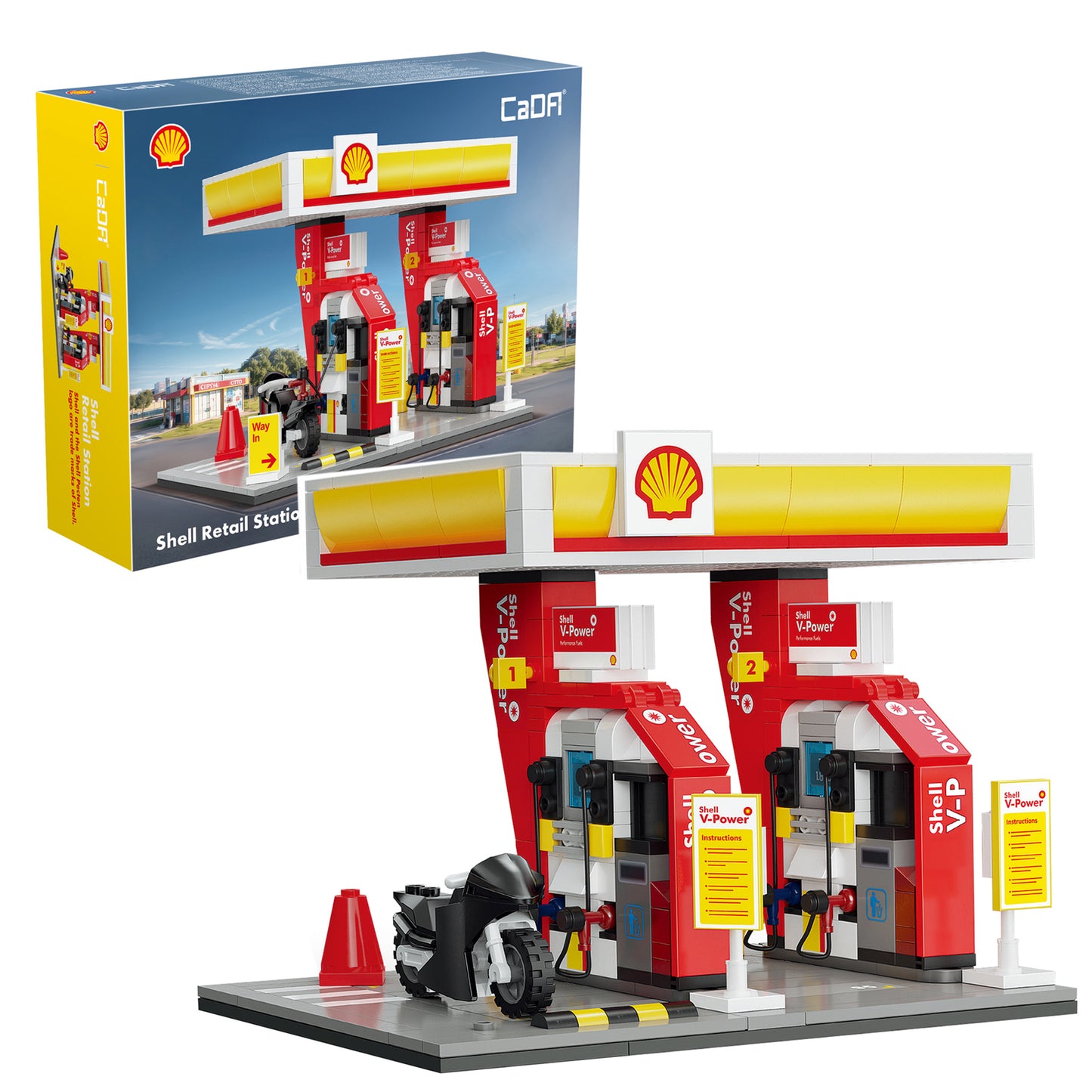 CaDA Building Series - Shell Retail Station - 305 pcs - C66028W
