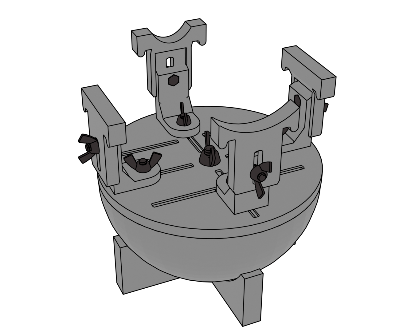 Weighted Aircraft Hemisphere Berth / Building Cradle for scales 1/144 to 1/72