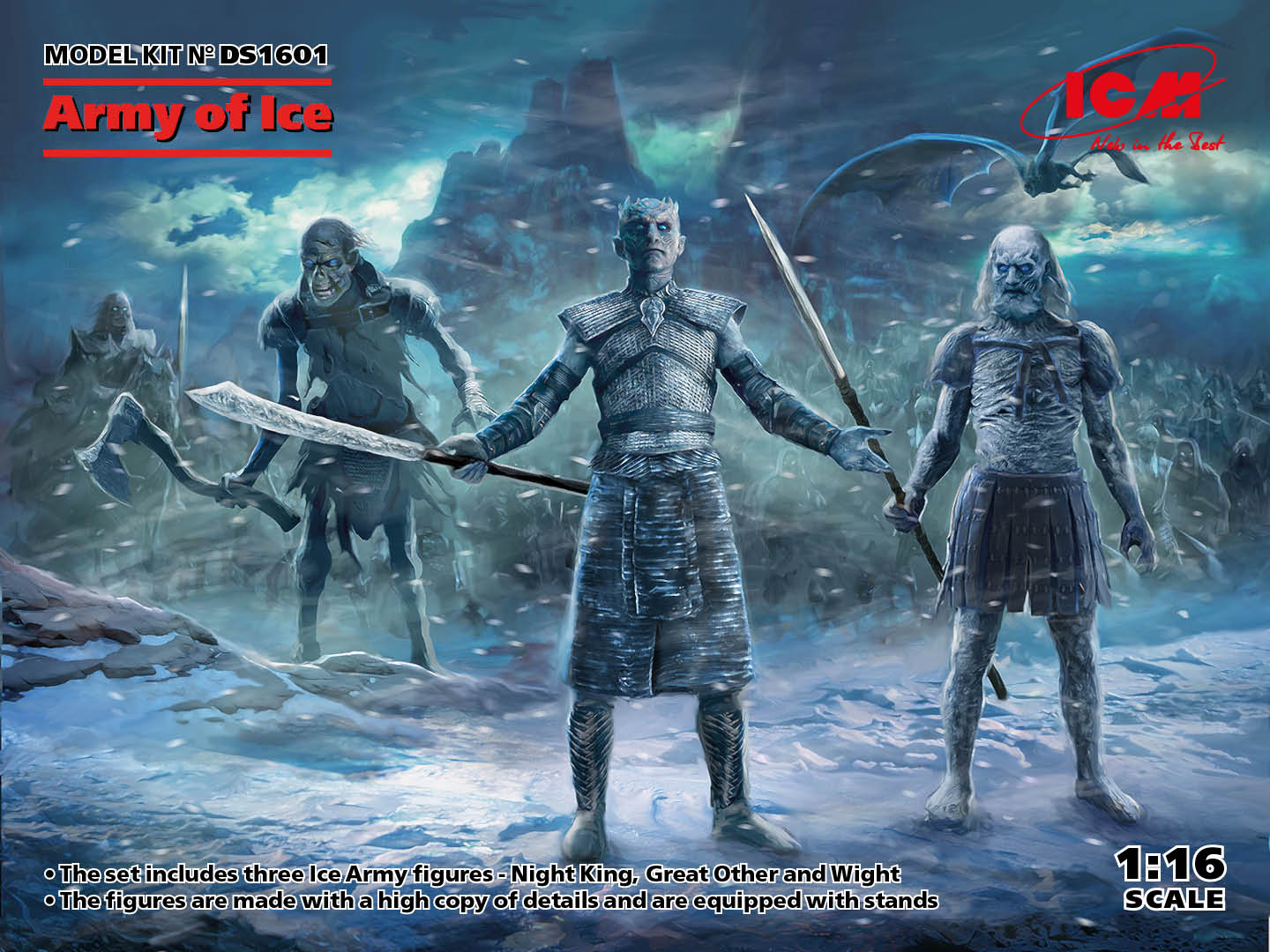 ICM 1/16 - Army of Ice (Night King, Great Other, Wight)
