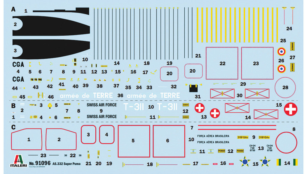 Italeri 1/72 Aircraft - AS332 Super Puma - 91096