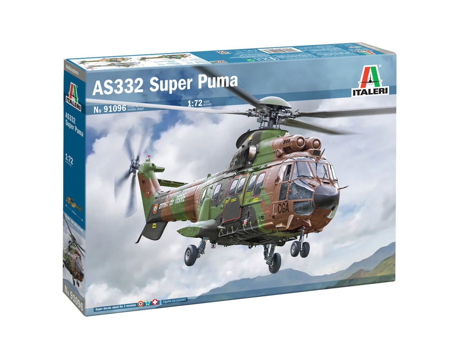 Italeri 1/72 Aircraft - AS332 Super Puma - 91096