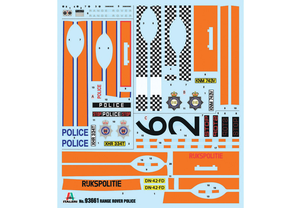 Italeri 1/24 Cars - Range Rover Police Cars - 93661