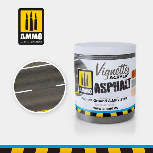 Ammo by MIG - Vignettes Acrylic Asphalt - Asphalt Ground A.MIG-2157
