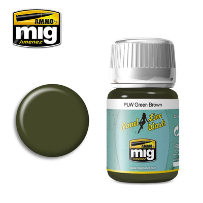 Ammo by MIG - Panel Line Wash 1612 Green Brown