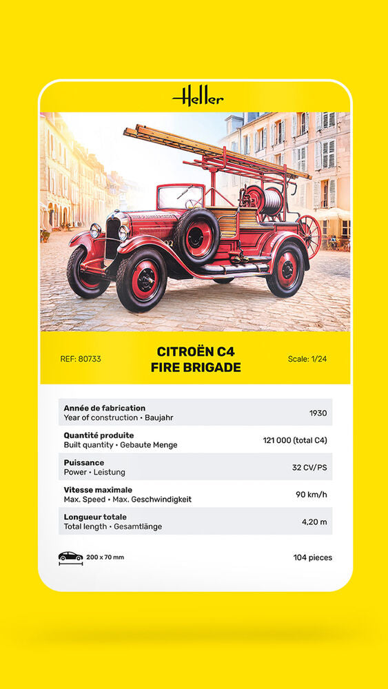 Heller 1/24 Citroen C4 Fire Brigade Model Kit 80733