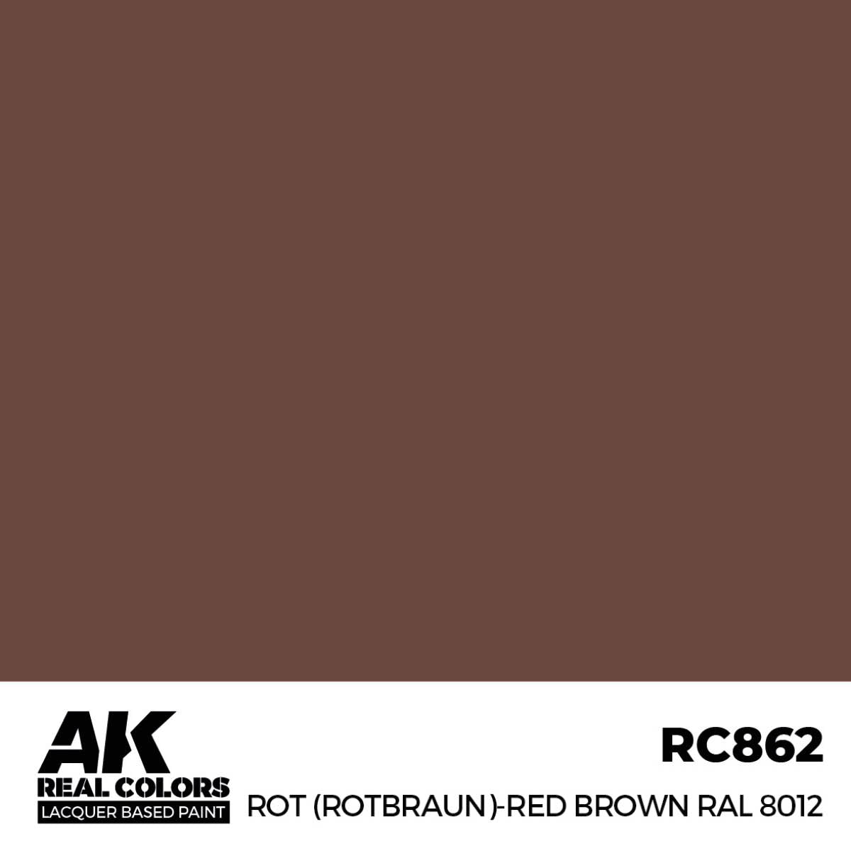 RC862 - AK Real Colors - Rot (Rotbraun)-Red (Red Brown) RAL 8012