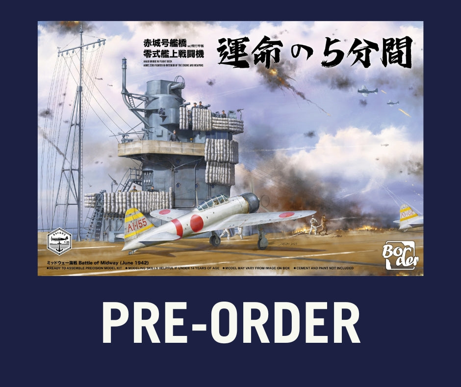 1/35 Border Model - Mitsubishi A6M2 Zero & Akagi Flight Deck Diorama Set (PRE-ORDER SUMMER 2025)