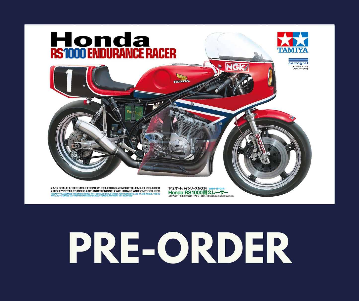 Tamiya 1/12 Bikes - 1/12 Honda RS1000 Endurance Racer 14014