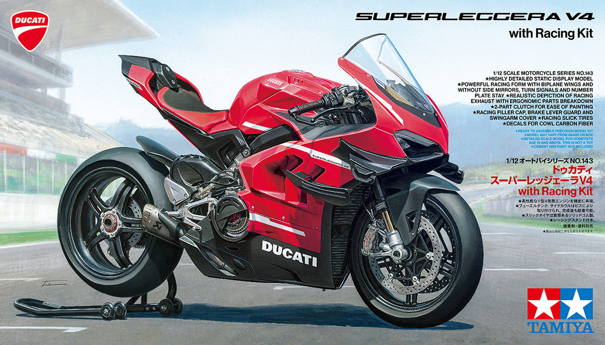 Tamiya 1/12 Bikes - Ducati Superleggera V4 with Racing Kit - 14143