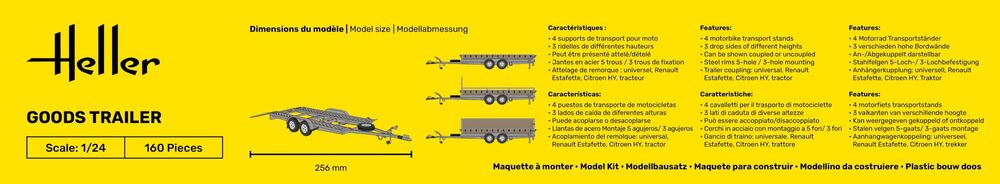 Heller 1/24 Goods Trailer Plastic Model Kit 80778