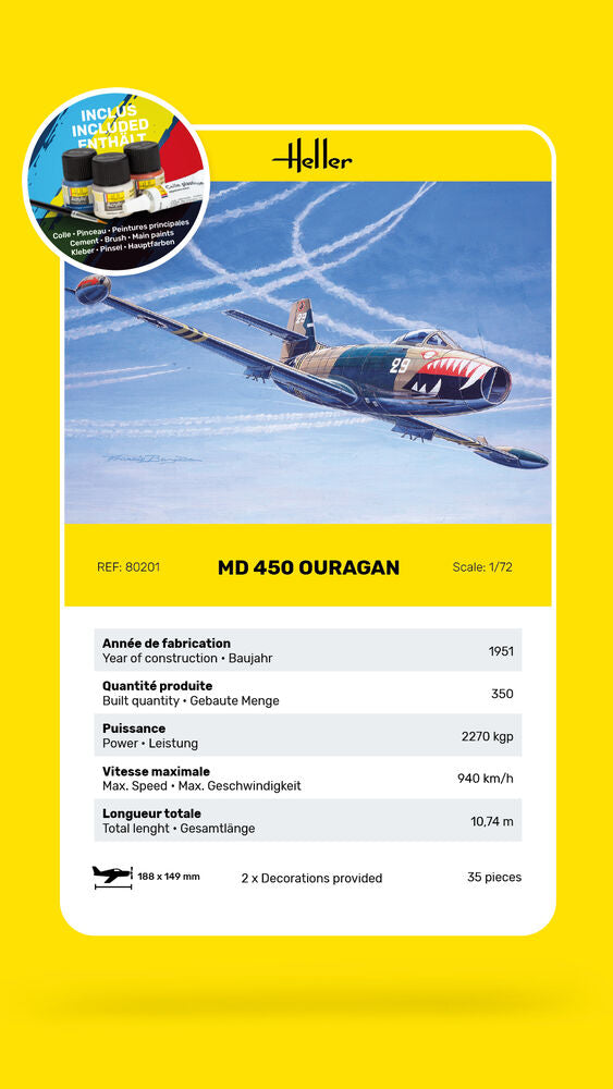 Heller STARTER KIT MD 450 Ouragan 1:72