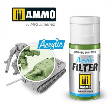 Ammo by MIG Acrylic Filter - A.MIG-0810 Bright Green