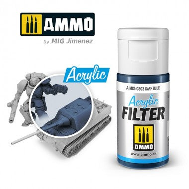 Ammo by MIG Acrylic Filter - A.MIG-0803 Dark Blue