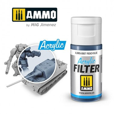 Ammo by MIG Acrylic Filter - A.MIG-0807 French Blue