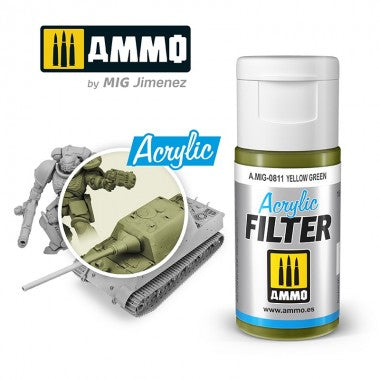 Ammo by MIG Acrylic Filter - A.MIG-0811 Yellow Green