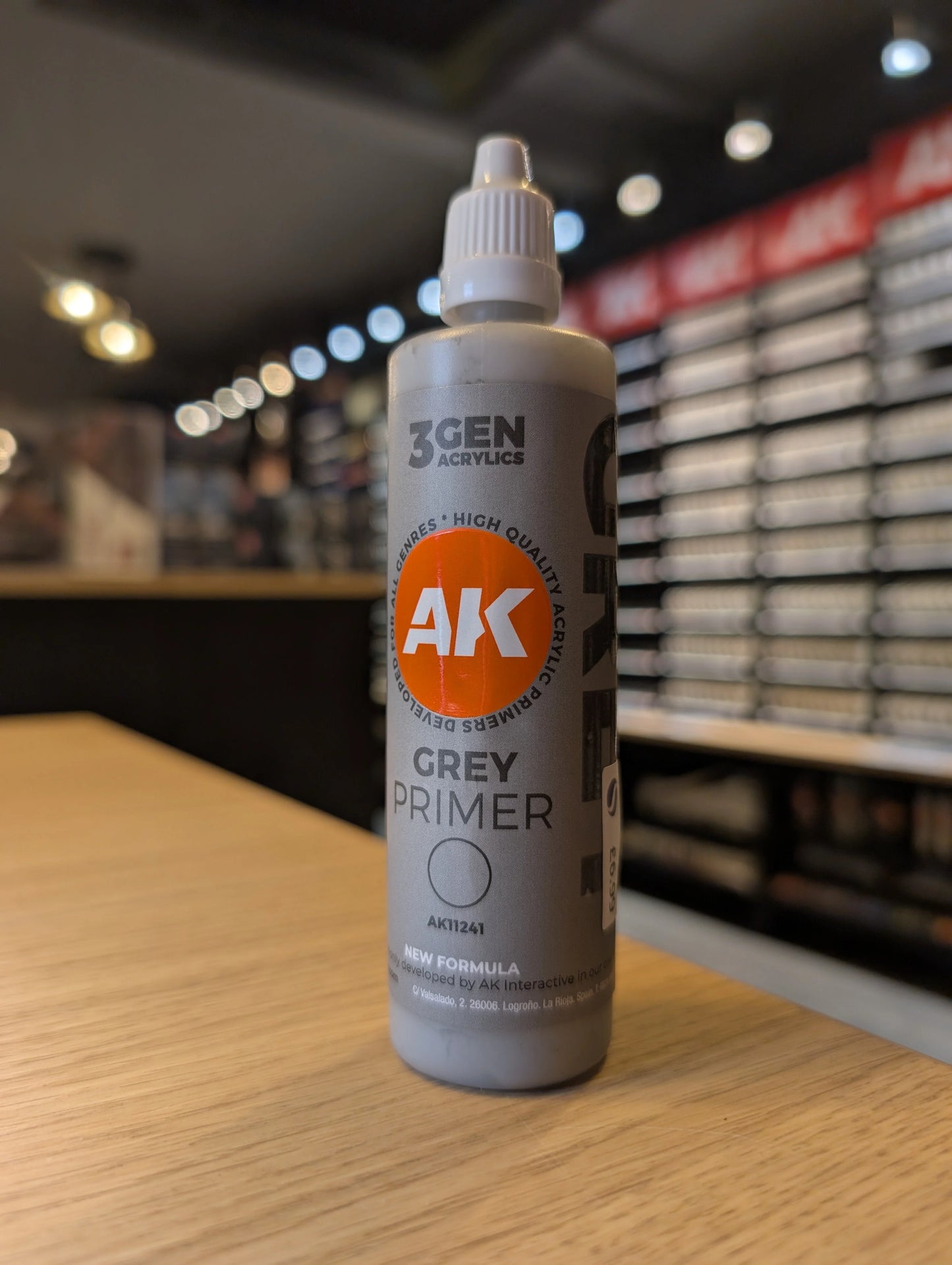 AK Interactive - 3rd Generation Acrylic Surface Primer 100ml - Grey - Product Image