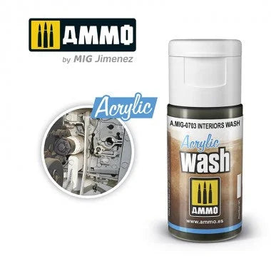 Ammo by MIG Acrylic Wash 0703 Interiors Wash - Product Image