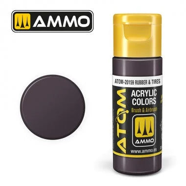 Ammo by MIG ATOM Paint - ATOM-20159 Rubber & Tires - Product Image