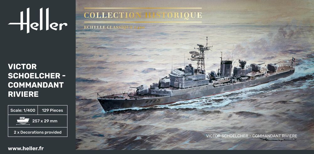 Heller 1/400 Victor Schoelcher - Commandant Riviere Model Kit 81015